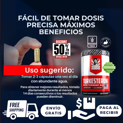 TURKESTERONE®: Potencia sin límites Rendimiento extremo+ Guía "Desata Tu Nivel Alfa"+ Envío Gratis