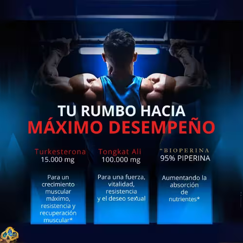 TURKESTERONE®: Potencia sin límites Rendimiento extremo+ Guía "Desata Tu Nivel Alfa"+ Envío Gratis