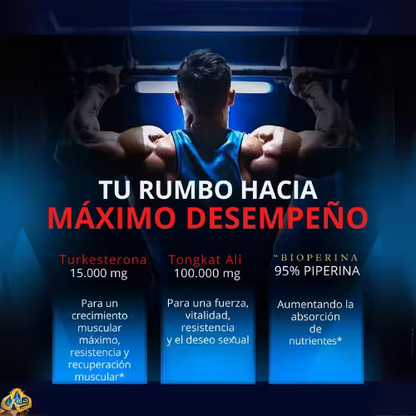 TURKESTERONE®: Potencia sin límites Rendimiento extremo+ Guía "Desata Tu Nivel Alfa"+ Envío Gratis