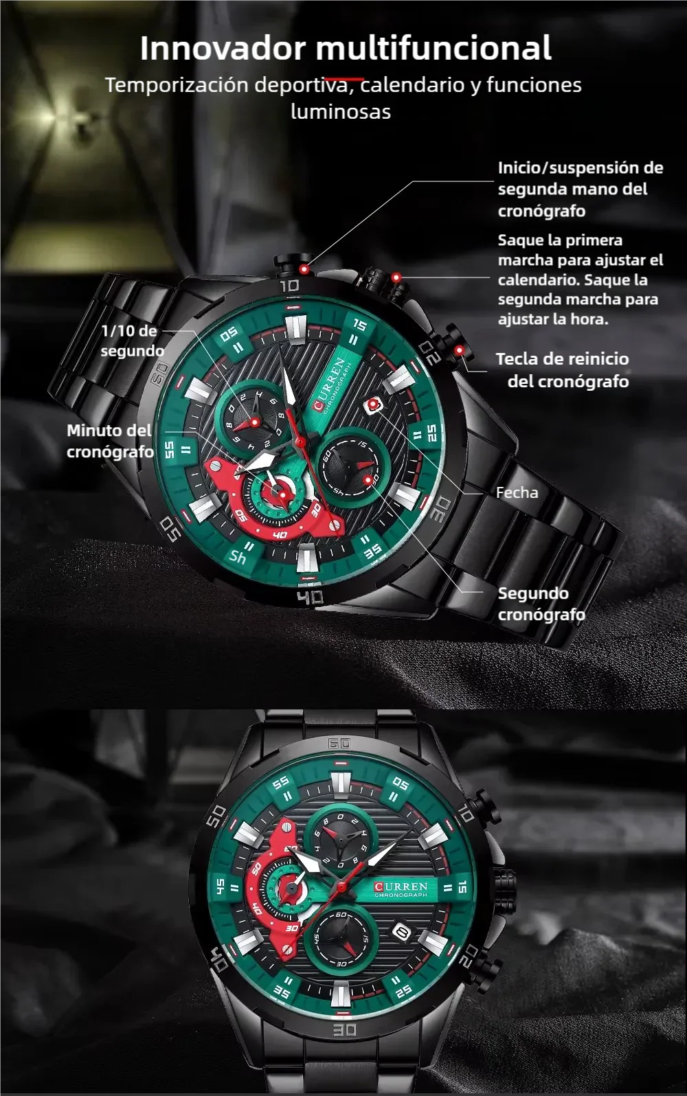 RELOJ CURREN CRONOS® -Original + RELOJ ⌚y 🚚ENVÍO GRATIS