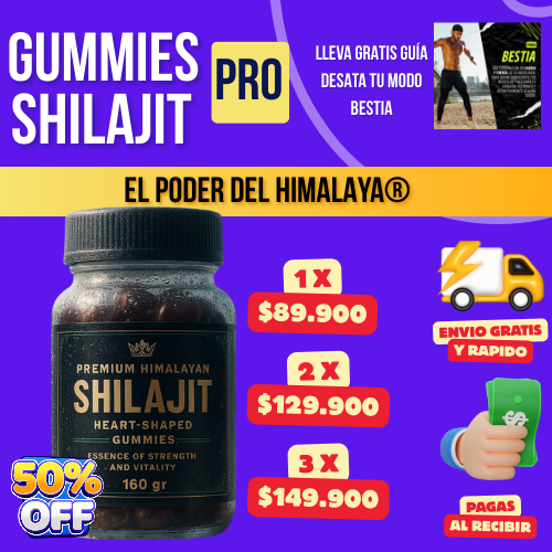 SHILAJIT GOMAS PRO®: Energía y Potencia Natural🍆+Guía Digital + Envío Gratis