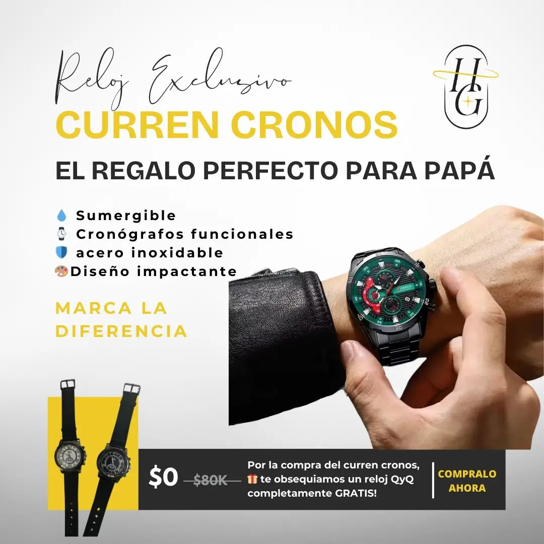 RELOJ CURREN CRONOS® -Original + RELOJ ⌚y 🚚ENVÍO GRATIS